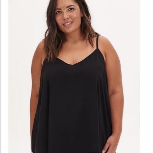 SOPHIE - BLACK CHIFFON DOUBLE LAYER SWING CAMI